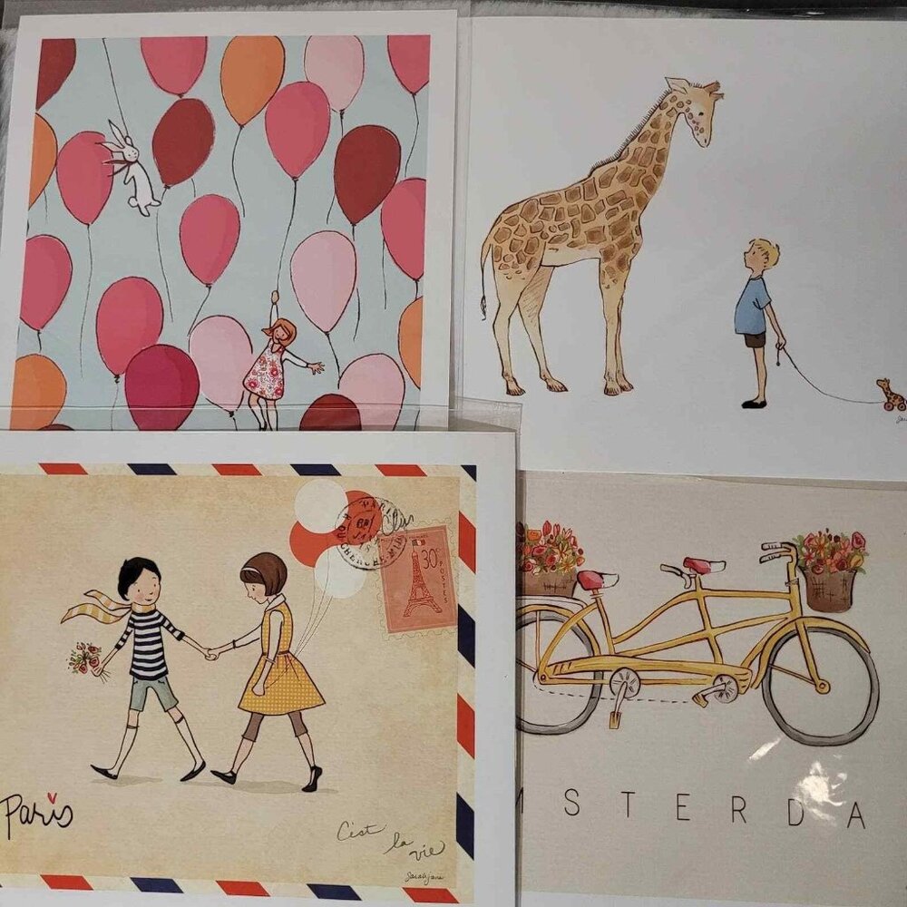Sarah Jane Studios Amsterdam Bicycle Art Print 8x10 Nursery Wall Decor #295 NEW - Picture 2 of 4